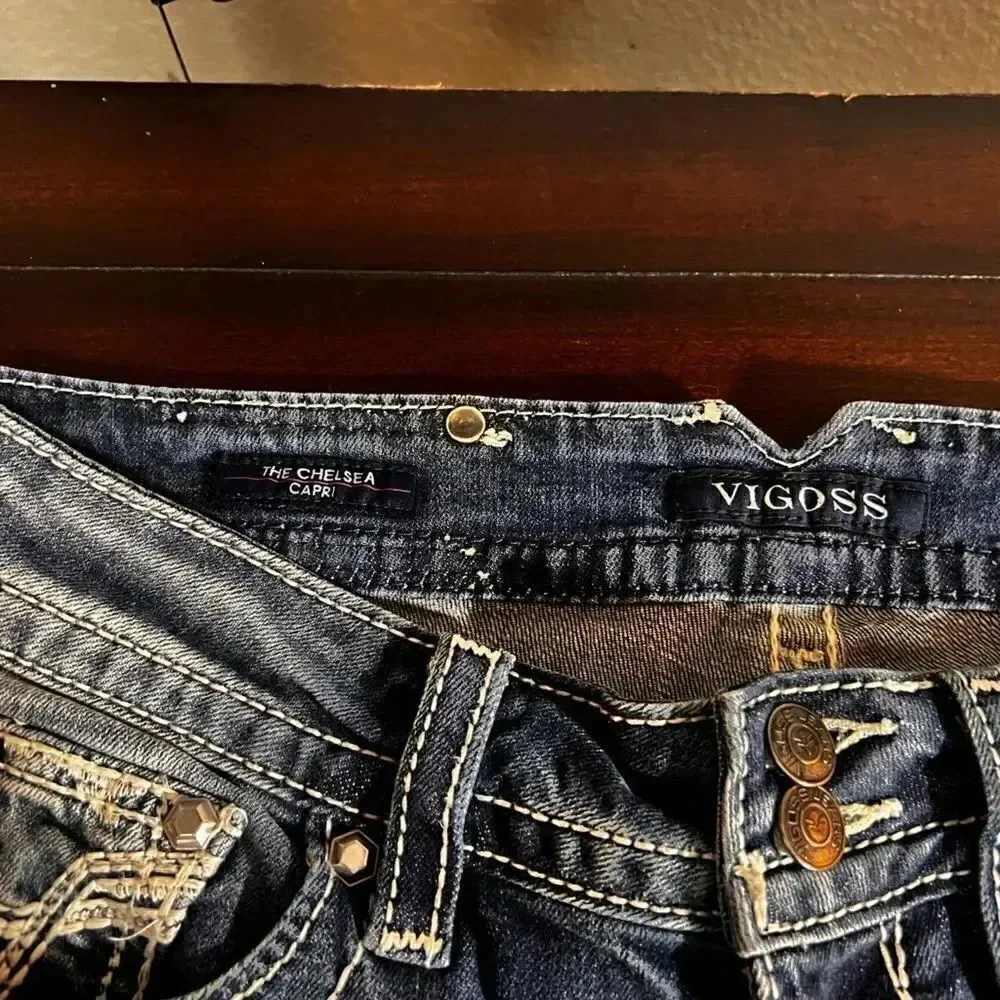 EUC Vigoss  Chelsea Capri Size 3/4 Length 21 Rolled cuff or 22 Straight #J11 - Picture 3 of 9